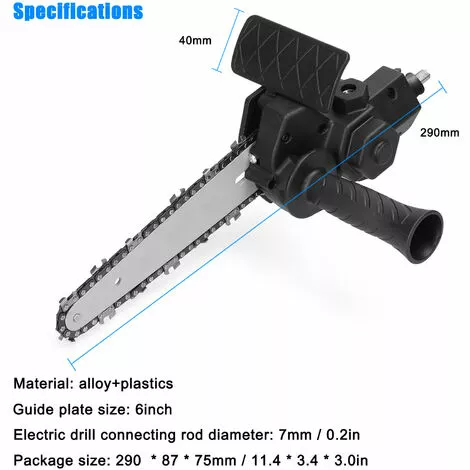 SUPERSELLER Perceuse électrique De 6 Pouces Modifiée à L'accessoire D'outil De Tronçonneuse électrique Accessoire De Tronçonneuse électrique Ensemble D'outils De Modification Pratique Outil De Coupe Du Bois 7 SUPERSELLER Perceuse électrique De 6 Pouces Modifiée à L'accessoire D'outil De Tronçonneuse électrique Accessoire De Tronçonneuse électrique Ensemble D'outils De Modification Pratique Outil De Coupe Du Bois – Image 5