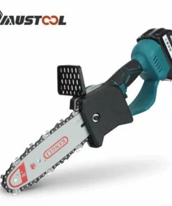 AUGIENB Scie à Chaine Tron?onneuse à Batterie à Batterie élagueuse Sans Fil MUSTOOL 8" 18V Scie à Chaine Scie à Buche électrique 1 Batterie