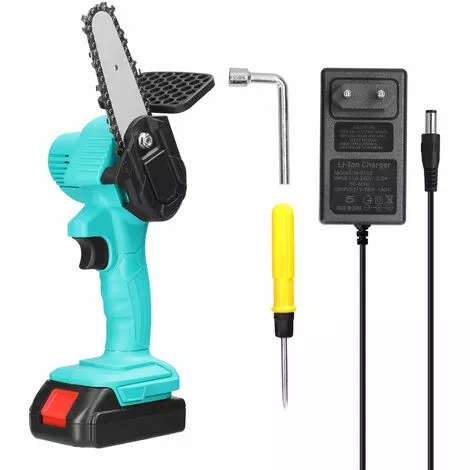 LIFCAUSAL Scies D'élagage électriques à Batterie Au Lithium Rechargeable 21V 4 Pouces Petit Moteur De Brosse De Tronçonneuse à Fendre Le Bois Outil électrique à Une Main Pour Le Travail Du Bois (Vert Avec 1 Batterie) 3 LIFCAUSAL Scies D'élagage électriques à Batterie Au Lithium Rechargeable 21V 4 Pouces Petit Moteur De Brosse De Tronçonneuse à Fendre Le Bois Outil électrique à Une Main Pour Le Travail Du Bois (Vert Avec 1 Batterie)