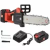 LIFCAUSAL 21V Brushless Mini Tronçonneuse Sans Fil 10 Pouces Scie à Chaîne électrique Scie à Main 4.0Ah Batterie Rechargeable Chargeur Rapide Alimenté Branche D'arbre Sécateur Sécateur Outil De Jardin Pour Tailler Les Arbres (10 Pouces 2 Piles) -Tronçonneuse et accessoire Soldes 2022 63746175 1