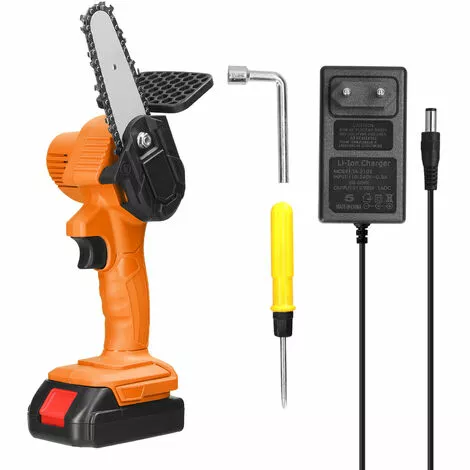 LIFCAUSAL Scies D'élagage électriques à Batterie Au Lithium Rechargeable 21V 4 Pouces Petit Moteur De Brosse De Tronçonneuse à Fendre Le Bois Outil électrique à Une Main Pour Le Travail Du Bois (jaune Avec 1 Batterie) 3 LIFCAUSAL Scies D'élagage électriques à Batterie Au Lithium Rechargeable 21V 4 Pouces Petit Moteur De Brosse De Tronçonneuse à Fendre Le Bois Outil électrique à Une Main Pour Le Travail Du Bois (jaune Avec 1 Batterie)