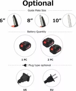 LIFCAUSAL Mini Tronçonneuse Sans Fil 21 V Sans Fil 15,2 Cm Scie à Chaîne électrique Portable 4,0 Ah Batterie Rechargeable Chargeur Rapide Alimenté Branche D'arbre Sécateur Sécateur Outil De Jardin Pour Tailler Les Arbres (6 Pouces 1 Batterie) -Tronçonneuse et accessoire Soldes 2022 63746197 3
