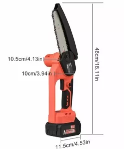 LIFCAUSAL Mini Tronçonneuse Sans Fil 21 V Sans Fil 15,2 Cm Scie à Chaîne électrique Portable 4,0 Ah Batterie Rechargeable Chargeur Rapide Alimenté Branche D'arbre Sécateur Sécateur Outil De Jardin Pour Tailler Les Arbres (6 Pouces 1 Batterie) -Tronçonneuse et accessoire Soldes 2022 63746197 5