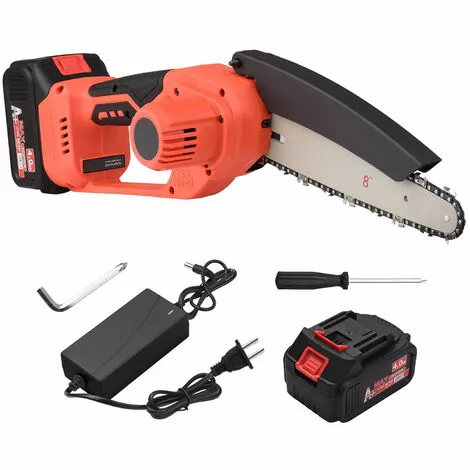 LIFCAUSAL Mini Tronçonneuse Sans Fil 21 V Sans Fil 20,3 Cm Scie à Chaîne électrique Portable 4,0 Ah Batterie Rechargeable Chargeur Rapide Alimenté Branche D'arbre Sécateur Sécateur Outil De Jardin Pour Tailler Les Arbres (2 Piles De 20,3 Cm) 3 LIFCAUSAL Mini Tronçonneuse Sans Fil 21 V Sans Fil 20,3 Cm Scie à Chaîne électrique Portable 4,0 Ah Batterie Rechargeable Chargeur Rapide Alimenté Branche D'arbre Sécateur Sécateur Outil De Jardin Pour Tailler Les Arbres (2 Piles De 20,3 Cm)