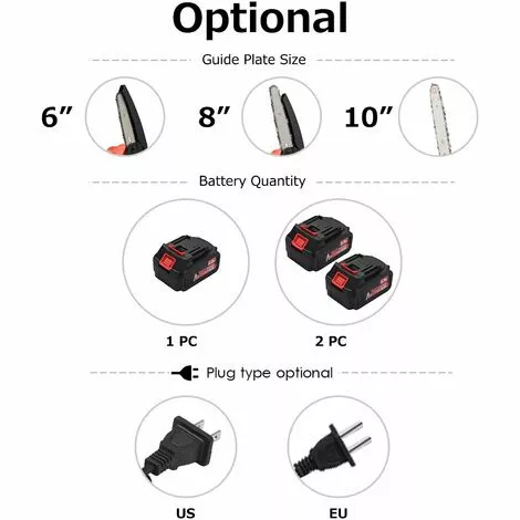 LIFCAUSAL Mini Tronçonneuse Sans Fil 21 V Sans Fil 20,3 Cm Scie à Chaîne électrique Portable 4,0 Ah Batterie Rechargeable Chargeur Rapide Alimenté Branche D'arbre Sécateur Sécateur Outil De Jardin Pour Tailler Les Arbres (2 Piles De 20,3 Cm) 5 LIFCAUSAL Mini Tronçonneuse Sans Fil 21 V Sans Fil 20,3 Cm Scie à Chaîne électrique Portable 4,0 Ah Batterie Rechargeable Chargeur Rapide Alimenté Branche D'arbre Sécateur Sécateur Outil De Jardin Pour Tailler Les Arbres (2 Piles De 20,3 Cm) – Image 3