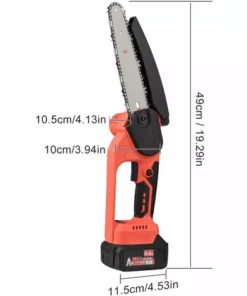 LIFCAUSAL Mini Tronçonneuse Sans Fil 21 V Sans Fil 20,3 Cm Scie à Chaîne électrique Portable 4,0 Ah Batterie Rechargeable Chargeur Rapide Alimenté Branche D'arbre Sécateur Sécateur Outil De Jardin Pour Tailler Les Arbres (2 Piles De 20,3 Cm) 10 LIFCAUSAL Mini Tronçonneuse Sans Fil 21 V Sans Fil 20,3 Cm Scie à Chaîne électrique Portable 4,0 Ah Batterie Rechargeable Chargeur Rapide Alimenté Branche D'arbre Sécateur Sécateur Outil De Jardin Pour Tailler Les Arbres (2 Piles De 20,3 Cm) -Tronçonneuse et accessoire Soldes 2022 63746204 4