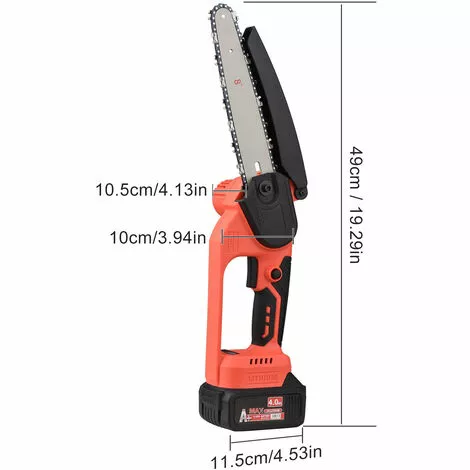 LIFCAUSAL Mini Tronçonneuse Sans Fil 21 V Sans Fil 20,3 Cm Scie à Chaîne électrique Portable 4,0 Ah Batterie Rechargeable Chargeur Rapide Alimenté Branche D'arbre Sécateur Sécateur Outil De Jardin Pour Tailler Les Arbres (2 Piles De 20,3 Cm) 6 LIFCAUSAL Mini Tronçonneuse Sans Fil 21 V Sans Fil 20,3 Cm Scie à Chaîne électrique Portable 4,0 Ah Batterie Rechargeable Chargeur Rapide Alimenté Branche D'arbre Sécateur Sécateur Outil De Jardin Pour Tailler Les Arbres (2 Piles De 20,3 Cm) – Image 4