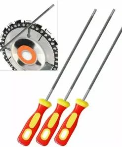 FOZIY 3 Pièces Rond En Acier à Haute Teneur En Carbone Affûtage Tronçonneuse Scie à Chaîne Limes Affûteuse Pour Menuiserie Tronçonneuse Fichier 4mm,，Fonepro -Tronçonneuse et accessoire Soldes 2022 63841579 4