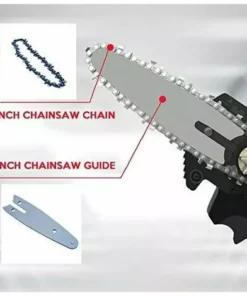 GroupM 4 Pièces (chaîne De 1 2*4 Pouces + Plaque De Guidage De 1 2*4 Pouces) Mini Scie à Chaîne électrique De 4 Pouces Accessoires De Lame De Scie De Jardin -Tronçonneuse et accessoire Soldes 2022 63892866 5