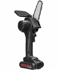 ASUPERMALL 21V 500W 4 Pouces Batterie Au Lithium Rechargeable Scies à élaguer électriques Petit Moteur De Brosse De Tronçonneuse à Fendre Le Bois Outil électrique à Une Main Pour Le Travail Du Bois Jardin Verger, 1 Pile