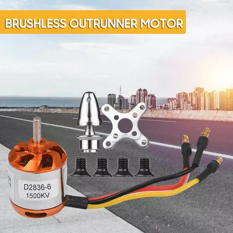 LIFCAUSAL Moteur Brushless Outrunner Haute Performance Pour Bricolage Modèle Avion RC Voiture Mini Multicopter Hélicoptère Quadrirotor (D2836-6 1500KV) 5 LIFCAUSAL Moteur Brushless Outrunner Haute Performance Pour Bricolage Modèle Avion RC Voiture Mini Multicopter Hélicoptère Quadrirotor (D2836-6 1500KV) – Image 3