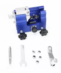 LIFCAUSAL Outil De Meulage De Chaînes De Tronçonneuse En Alliage D'aluminium Portable Portable Ensemble D'outils D'affûtage De Chaînes Manuels Affûteur De Chaînes Manuel Multifonction (1 Têtes De Meulage)