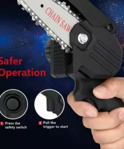 Mini Tronçonneuse A Batterie, CURCONSA Mini Tronçonneuse De 4 Pouces, Petite Tronconneuse Electrique Avec Batterie 2Ah, Chargeur Pour Coupe De Bois, Agriculture, Jardin Et Cour -Tronçonneuse et accessoire Soldes 2022 64532048 4