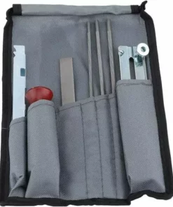 LITZEE 8 Pièces Kit D'Affûtage Universel Pour Tronçonneuses Jeu De Limes à Main En Métal Kit Affuteuse De Tronçonneus Professionnel D’affûtage De Chaîne Limes Plates Et Et Râpes Pour Atelier Travaux Manuels