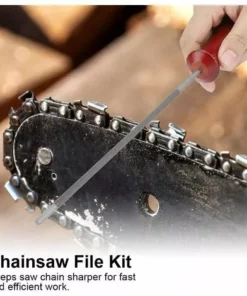 LITZEE 8 Pièces Kit D'Affûtage Universel Pour Tronçonneuses Jeu De Limes à Main En Métal Kit Affuteuse De Tronçonneus Professionnel D’affûtage De Chaîne Limes Plates Et Et Râpes Pour Atelier Travaux Manuels -Tronçonneuse et accessoire Soldes 2022 64563560 4