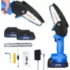 DAY PLUS Scie à Chaîne Sans Fil 21 V, Tronçonneuse électrique à Piles De 10,2 Cm Avec Deux Batteries Lithium-ion De 1,5 Ah Et Un Chargeur, Mini Tronçonneuse Portable Légère à Commande à Une Main Pour Couper Des Branches D'arbres 2 DAY PLUS Scie à Chaîne Sans Fil 21 V, Tronçonneuse électrique à Piles De 10,2 Cm Avec Deux Batteries Lithium-ion De 1,5 Ah Et Un Chargeur, Mini Tronçonneuse Portable Légère à Commande à Une Main Pour Couper Des Branches D'arbres -Tronçonneuse et accessoire Soldes 2022 64567635 1