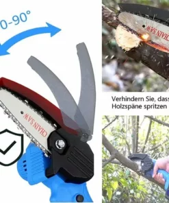 DAY PLUS Scie à Chaîne Sans Fil 21 V, Tronçonneuse électrique à Piles De 10,2 Cm Avec Deux Batteries Lithium-ion De 1,5 Ah Et Un Chargeur, Mini Tronçonneuse Portable Légère à Commande à Une Main Pour Couper Des Branches D'arbres 9 DAY PLUS Scie à Chaîne Sans Fil 21 V, Tronçonneuse électrique à Piles De 10,2 Cm Avec Deux Batteries Lithium-ion De 1,5 Ah Et Un Chargeur, Mini Tronçonneuse Portable Légère à Commande à Une Main Pour Couper Des Branches D'arbres -Tronçonneuse et accessoire Soldes 2022 64567635 3
