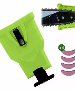 Affuteuse De Chaine Pour Tronconneuse, Chaîne De Désherbeur, Avec 4 Pièces Pierre à Aiguiser Remplaçable (Vert) 56Vingt