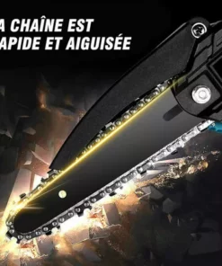Tronçonneuse à Batterie Mini Scie à Chaîne électroportative 1200W ONEVAN , Mini Tronçonneuse électrique Sans Fil 6 Pouces Pour Makita 18V - Vitesse Réglable Pour La Coupe Du Bois - Bleu - Avec 2*batteries + 4*chaines Or + 2*guide -Tronçonneuse et accessoire Soldes 2022 65421170 4