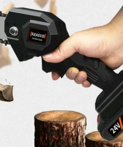 THSINDE Tronçonneuse à Batterie Tronçonneuse Sans Fil à Main Avec Chargeur Et 2 Batteries - Rouge -Tronçonneuse et accessoire Soldes 2022 65441454 3