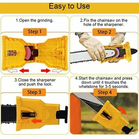 OSQI Affûteur De Tronçonneuse, Ensemble D'affûteur De Tronçonneuse Avec 3 Pierres à Aiguiser, Outils De Travail Du Bois Rapides Pour Bûcherons, Tondeuses à Gazon, Tronçonneuses 5 OSQI Affûteur De Tronçonneuse, Ensemble D'affûteur De Tronçonneuse Avec 3 Pierres à Aiguiser, Outils De Travail Du Bois Rapides Pour Bûcherons, Tondeuses à Gazon, Tronçonneuses – Image 3