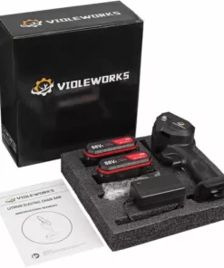 AUGIENB Scie à Chaine Scie à Buche Tron?onneuse à Batterie à Batterie élagueuse Sans Fil électrique 1080W 4" 18V Avec 2 Batteries 2900Mah -Tronçonneuse et accessoire Soldes 2022 65600460 3