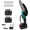 MAGICFOX Mini Tronçonneuse électrique 6 Pouces Avec 2 Batteries Et 2 Chaînes Pour Couper Le Bois D'élagage Dans Le Jardin -Tronçonneuse et accessoire Soldes 2022 65747126 1