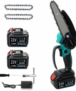 MAGICFOX Mini Tronçonneuse électrique 6 Pouces Avec 2 Batteries Et 2 Chaînes Pour Couper Le Bois D'élagage Dans Le Jardin