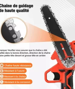 Magicfox Tronçonneuse électrique Sans Fil Rechargeable 4.0Ah, Avec 2 Chaînes 6 Pouces Et 2 Batteries Pour Couper Branches Et Bois -Tronçonneuse et accessoire Soldes 2022 65747138 2