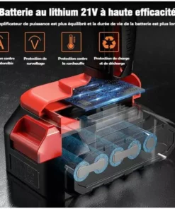 Magicfox Tronçonneuse électrique Sans Fil Rechargeable 4.0Ah, Avec 2 Chaînes 6 Pouces Et 2 Batteries Pour Couper Branches Et Bois -Tronçonneuse et accessoire Soldes 2022 65747138 4