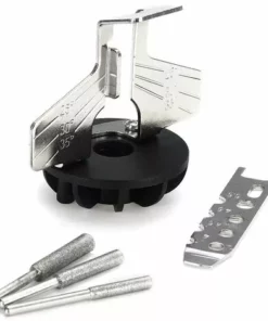QERSTA Adaptateur De Perceuse De Guide D'affûteuse D'accessoire D'affûtage De Scie à Chaîne Pour La Meuleuse électrique