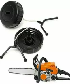 NAXUNNN 2 Pcs Bouchon D'huile Essence Remplissage D'Huile/Casquette, Bouchons Pour Réservoir à Huile/Bouchon D'Essence Carburant Pour Tronçonneuse Stihl MS170 /180/017/ 018 -Tronçonneuse et accessoire Soldes 2022 66160436 5