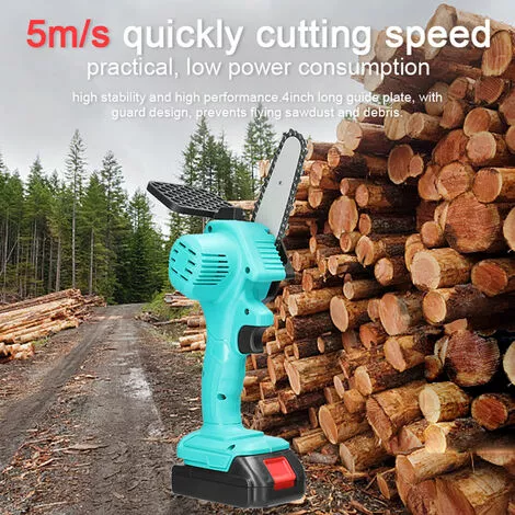 TANCYCO Scies D'élagage électriques à Batterie Au Lithium Rechargeable 21 V 4 Pouces Petit Moteur De Brosse De Tronçonneuse à Fendre Le Bois Outil électrique à Une Main Pour Le Travail Du Bois (Violet) 6 TANCYCO Scies D'élagage électriques à Batterie Au Lithium Rechargeable 21 V 4 Pouces Petit Moteur De Brosse De Tronçonneuse à Fendre Le Bois Outil électrique à Une Main Pour Le Travail Du Bois (Violet) – Image 4