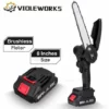Fantablau VIOLEWORKS 8 "18V 10000 Tr/min Sans Fil Sans Brosse Sécateur Batterie Tron?onneuse Tron?onneuse électrique Scie à B?ches 1 Batteries