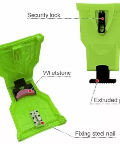 LLOVE Affuteuse De Chaine Pour Tronconneuse, Chaîne De Désherbeur, Avec 4 Pièces Pierre à Aiguiser Remplaçable (Vert) -Tronçonneuse et accessoire Soldes 2022 67914974 3