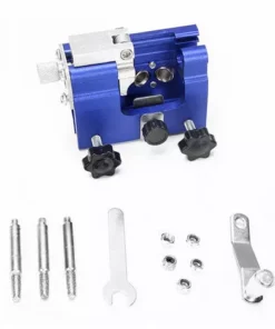 QERSTA Outil De Meulage De Chaînes De Tronçonneuse En Alliage D'aluminium Portable Portable Ensemble D'outils D'affûtage De Chaînes Manuels Affûteur De Chaînes Manuel Multifonction (3 Têtes De Meulage)