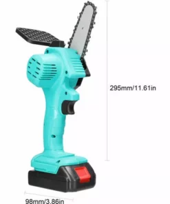 QERSTA Scies à élaguer électriques à Batterie Au Lithium Rechargeable 21V 4 Pouces Petit Moteur De Brosse De Tronçonneuse à Fendre Le Bois Outil électrique à Une Main Pour Le Travail Du Bois (Vert) -Tronçonneuse et accessoire Soldes 2022 67962889 5