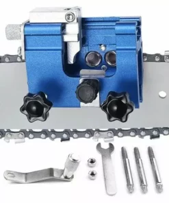 GRID COOL Gabarit D'affûtage De Chaîne De Tronçonneuse, Chainsaw Chain Sharpening à Manivelle Portable, Affûteur De Chaîne De Scie Pour Tous Les Types De Tronçonneuses électriques