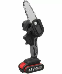 GRID COOL Mini Tron?onneuse Electrique Scie Portable Cha?ne Rechargeable Travail Bois 2 Batteries 800W 3500mAh