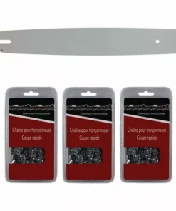 GT MARKET Guide 50 Cm (20 Pouces) + Lot De 3 Chaînes 72 Maillons - Compatible Tronçonneuses STIHL MS 291, 311 Et 391